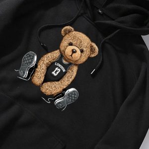 London Bear Print Hoodie
