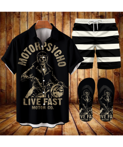 Alternative view of Suitmens Men's Modified Motorcycle Print Shirt Three-Piece Set 065