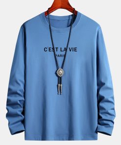 Alternative view of Long Sleeve Paris Print Cotton T-Shirt