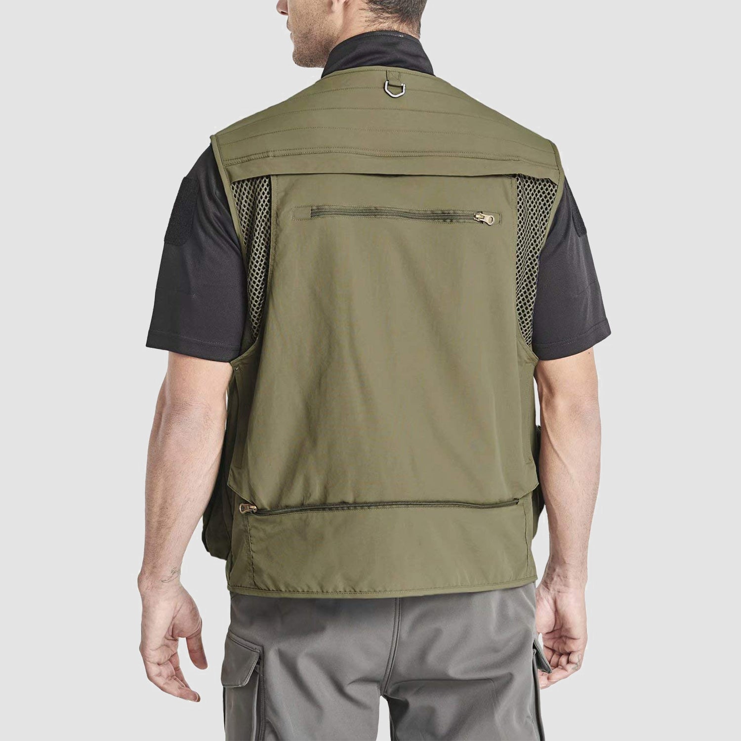 Men's Outerwear Vests Mesh Sleeveless Outdoor Work Vest with Multi Pockets Cargo Waistcoat Fishing - Image 10