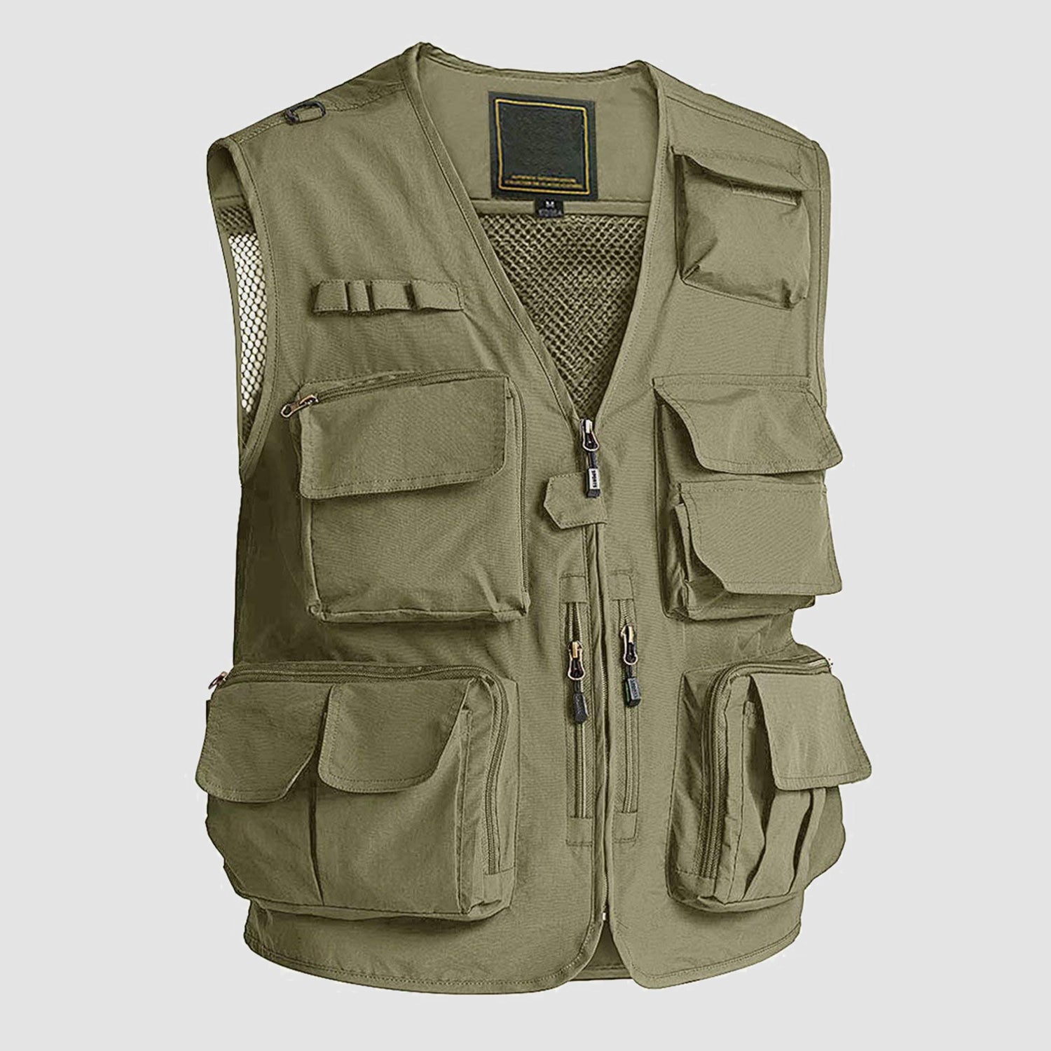 Men's Outerwear Vests Mesh Sleeveless Outdoor Work Vest with Multi Pockets Cargo Waistcoat Fishing - Image 11