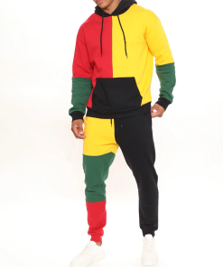 Alternative view of Men's Colorblock Print Hoodie Set