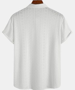 Jacquard Textured Button Up Shirt