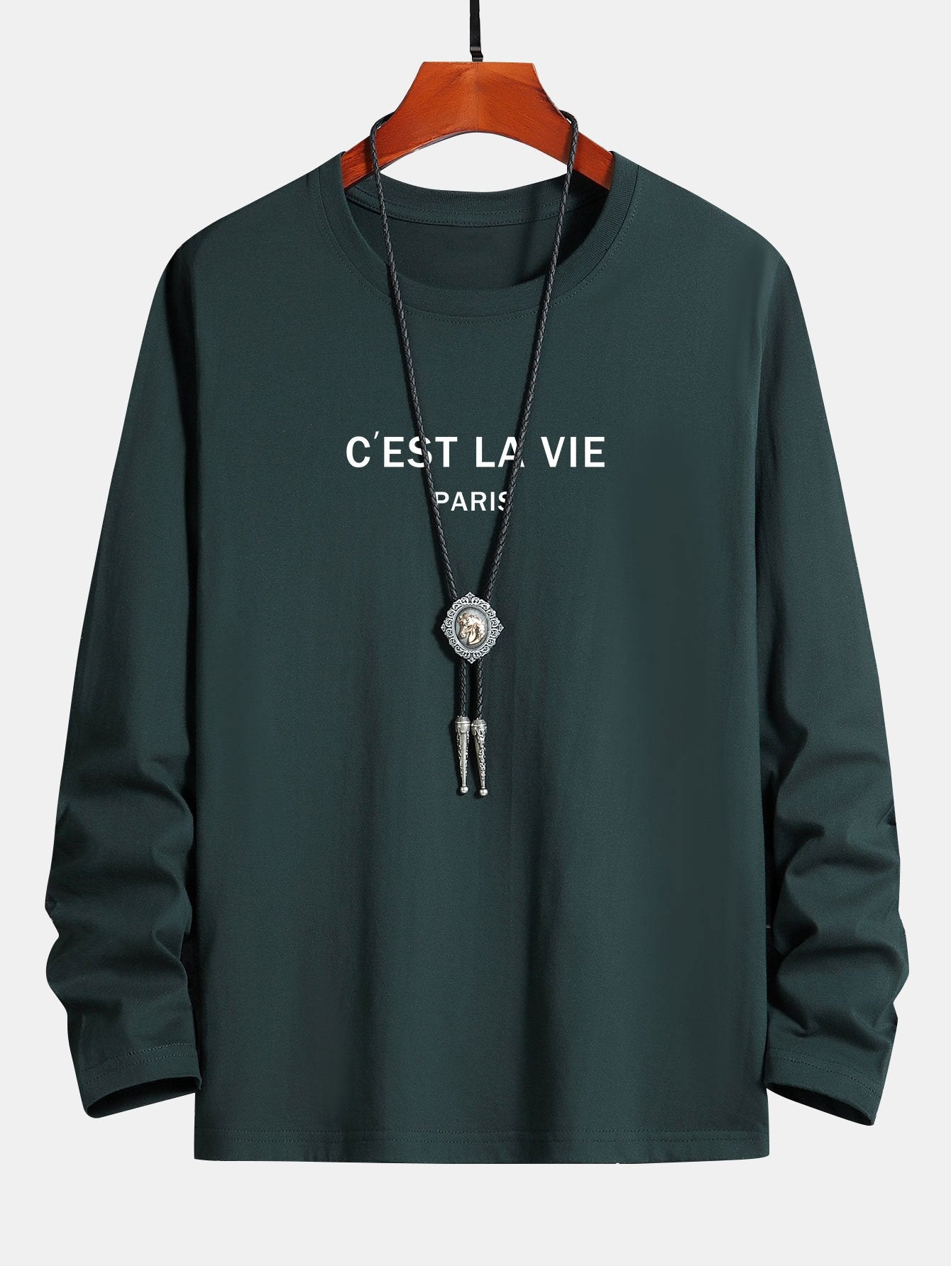 Long Sleeve Paris Print Cotton T-Shirt - Image 7