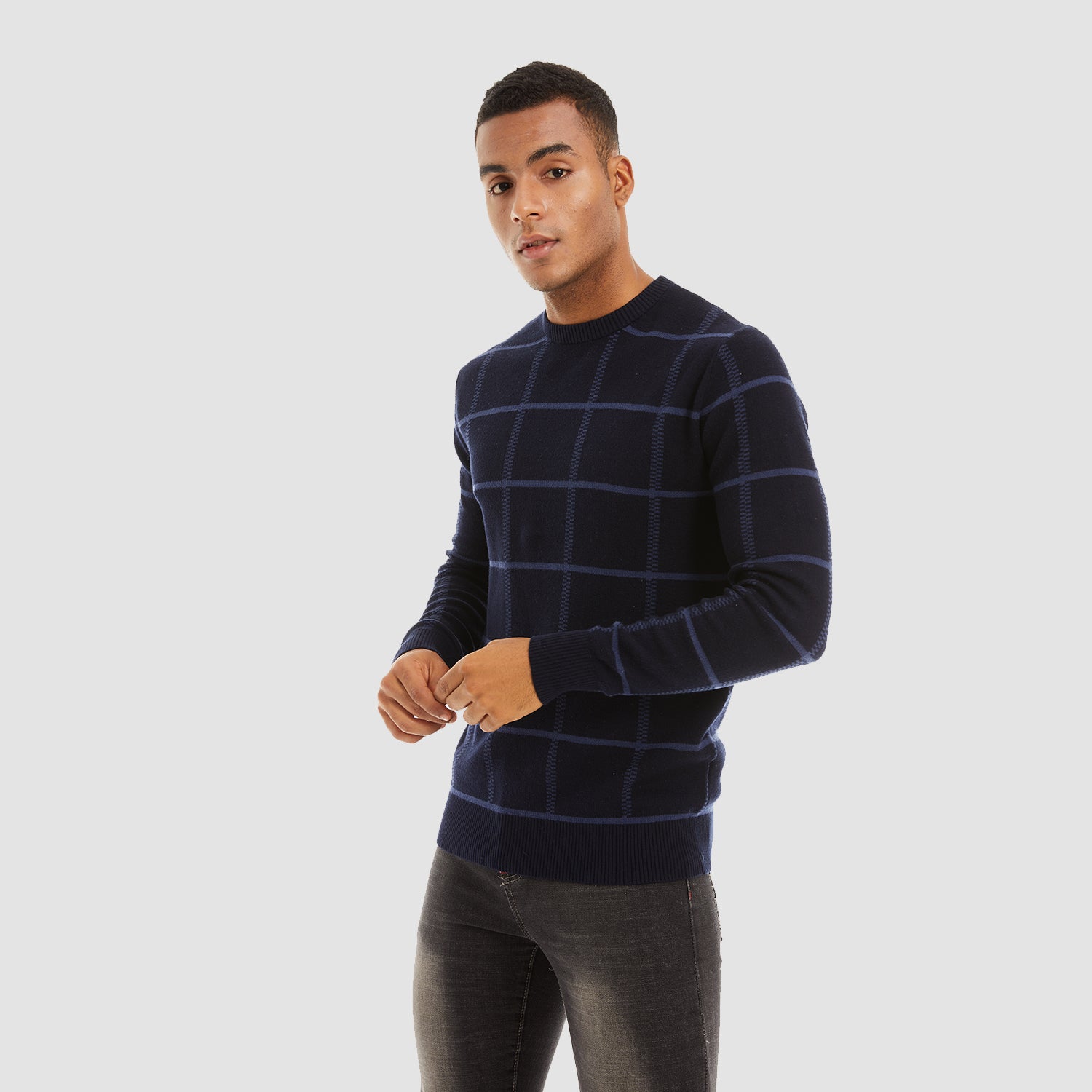 Men's Casual Knitted Sweaters Crewneck Pullover Cotton Sweatshirt Soft Lightweight Autumn - Image 5