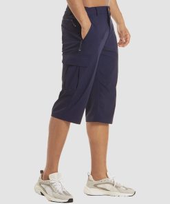 Men Knee Length Shorts Lightweight Thin Quick Dry Cargo Shorts