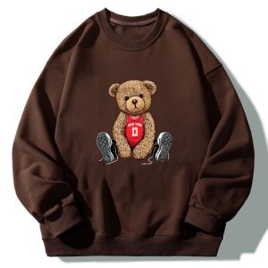 New York Bear Print Relaxed Sweatshirt