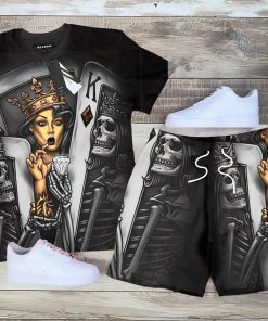 Suitmens Men's Daily Casual 3D Printed Short Sleeve T-Shirt Set 11